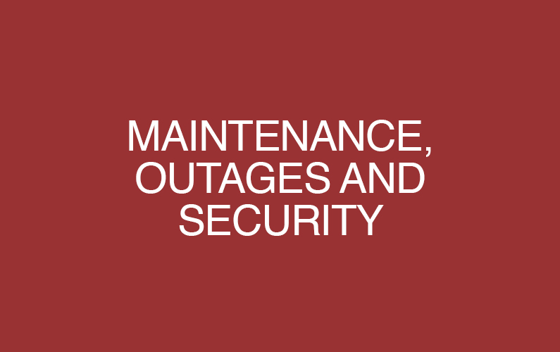 OIT Maintenance, Outages, and Security Words